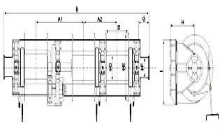 Hydraulic combined mooring winch(Three Drum)